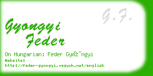 gyongyi feder business card